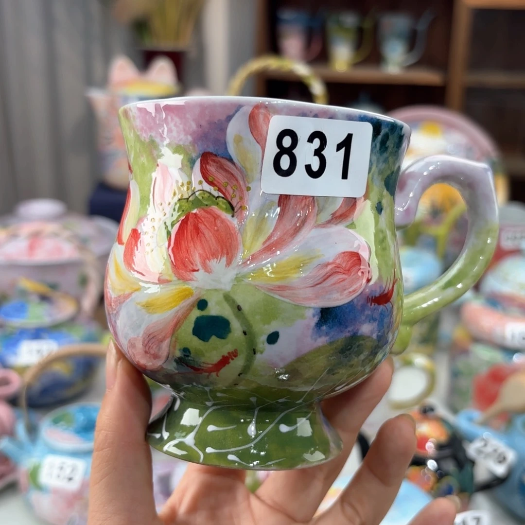 景德镇手绘高温釉下彩陶瓷茶具