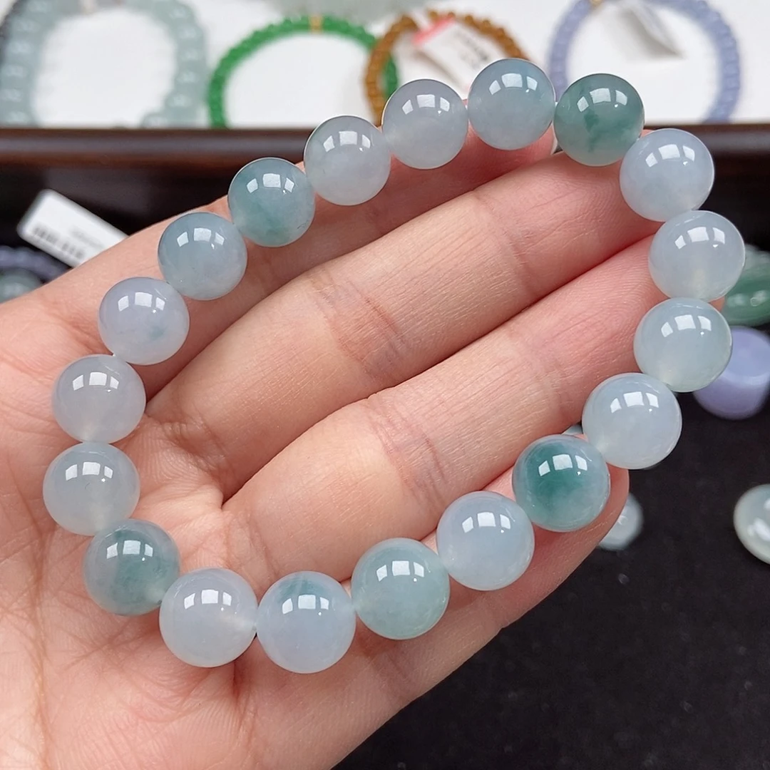 慌***张翡翠未镶嵌手串卡10