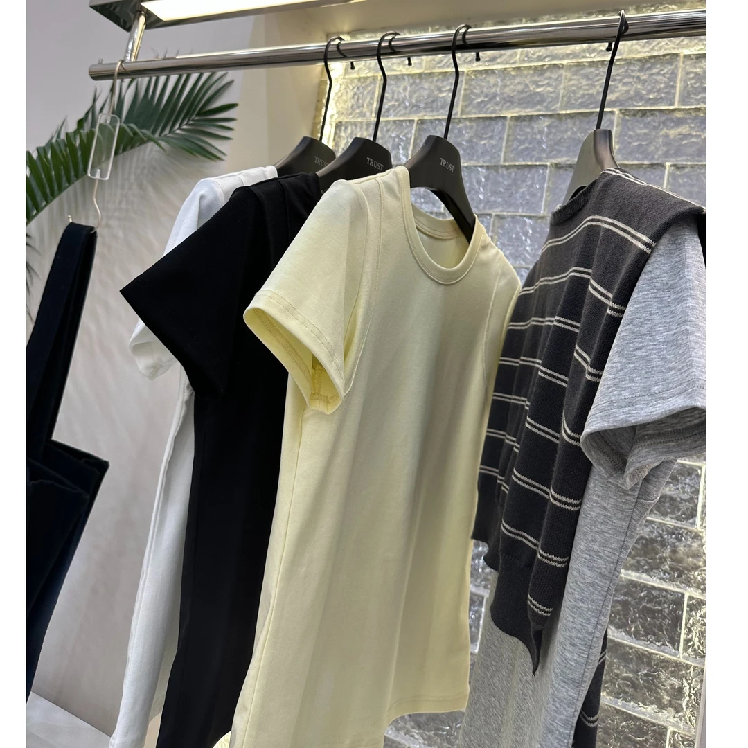 《浪漫笔记升级款》莱赛尔圆领春夏季高品质短袖女