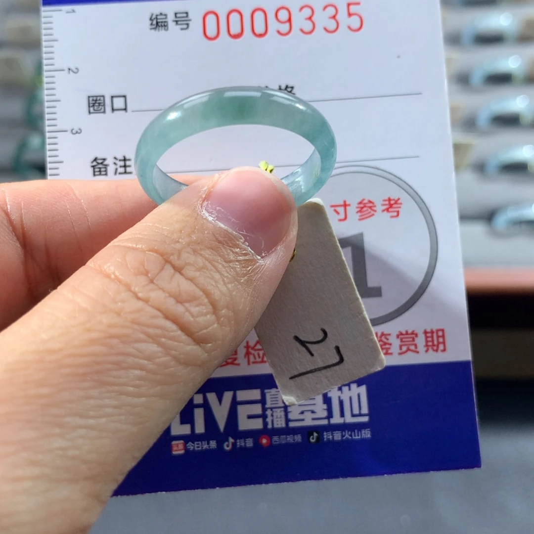翡翠未镶嵌戒指27号