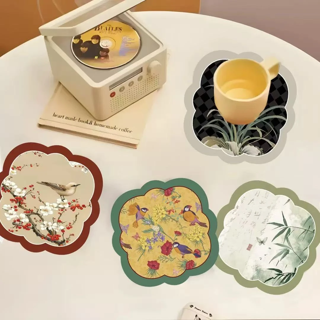 【包邮到家】拍一发四茶杯垫子餐垫硅藻泥沥水垫茶席干隔热垫