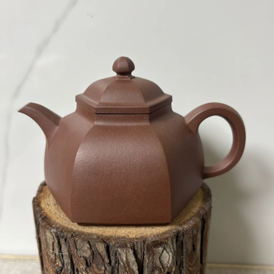 精工紫泥六方笠帽六方壶