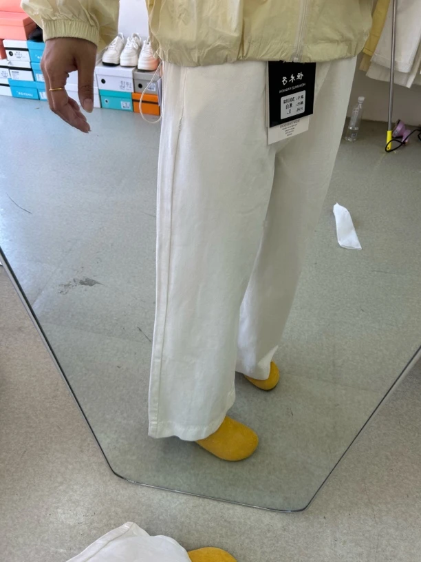 九分牛仔阔腿直筒裤