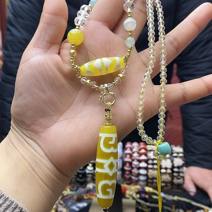 玛瑙/玉髓合金颈饰