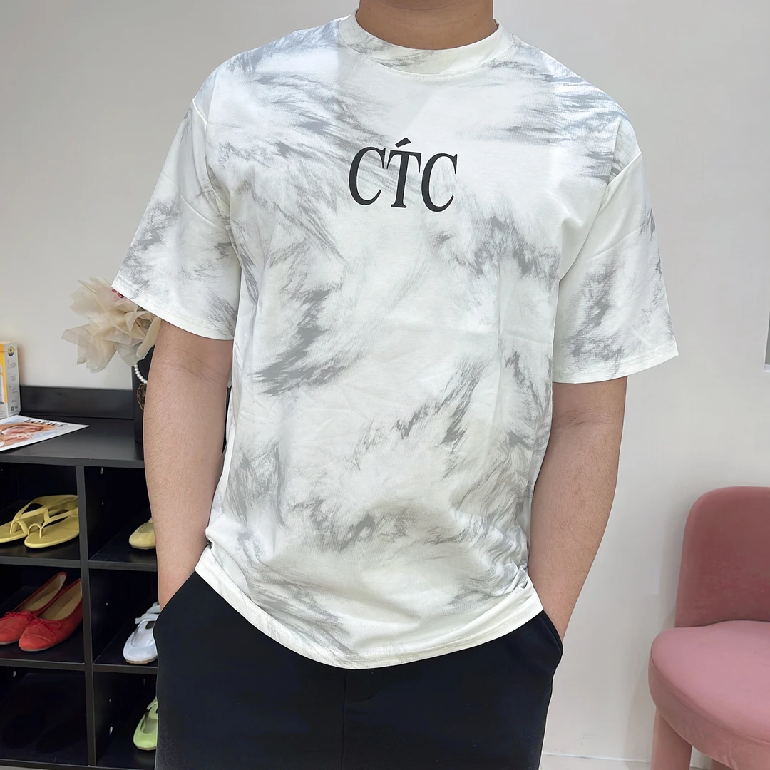 君君家【男士T】11高品质印花字母宽松男士扎染上衣