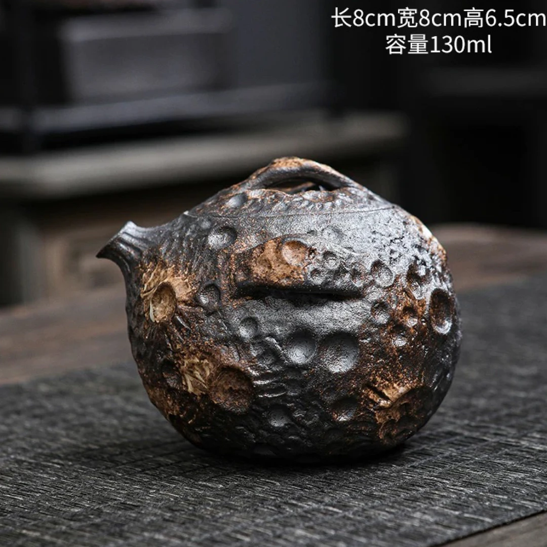 纯手工粗陶星球宝瓶老岩泥柴烧复古泡茶日式家用茶杯茶具16145