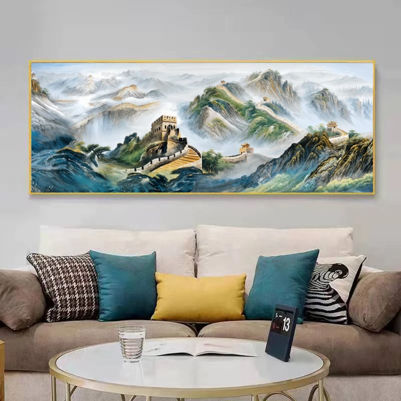 【万里长城】新款长城 客厅 办公室 茶室书房现代简约 晶瓷晶钻挂画