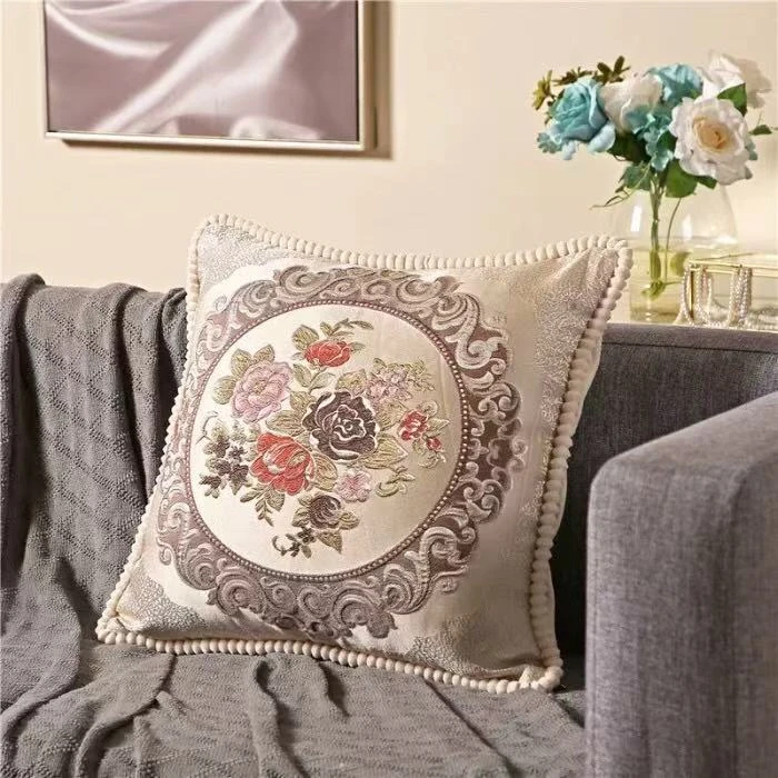 欧式居家抱枕欧式提花古典沙发抱枕套卧室简约含芯