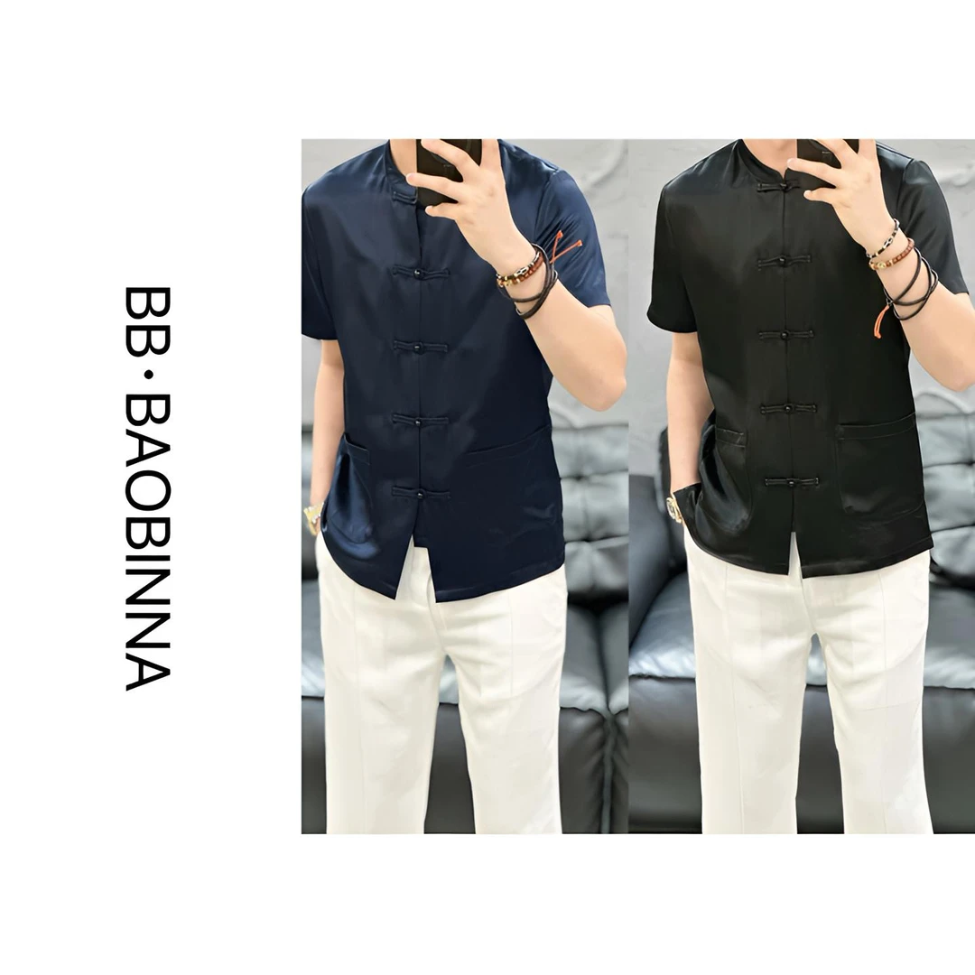 小野· 男装 | 品质推荐‘男士夏季新中式国风半袖T恤8489