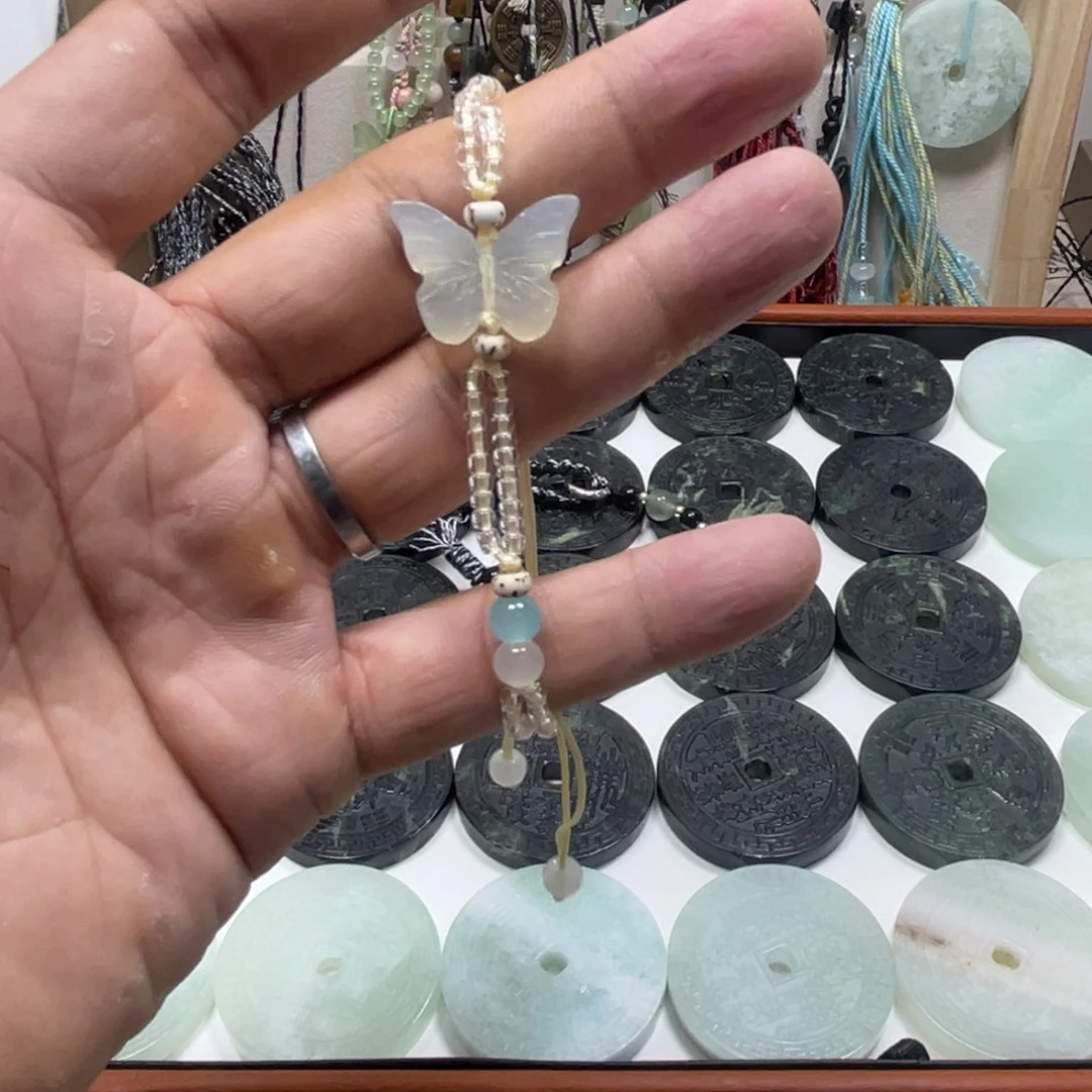 园***筝蛇纹石玉合金手链