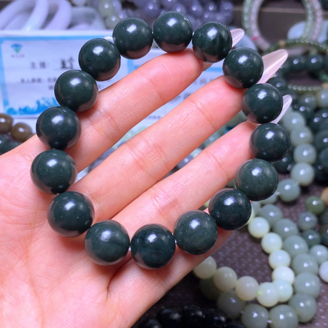 和田玉未镶嵌手串卡14