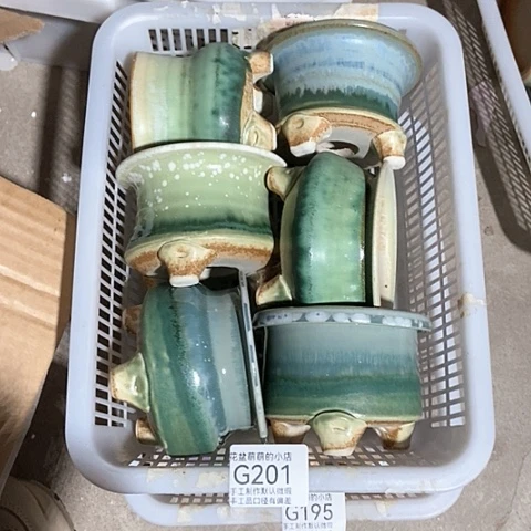紫砂花盆201微瑕品口径7到8左右