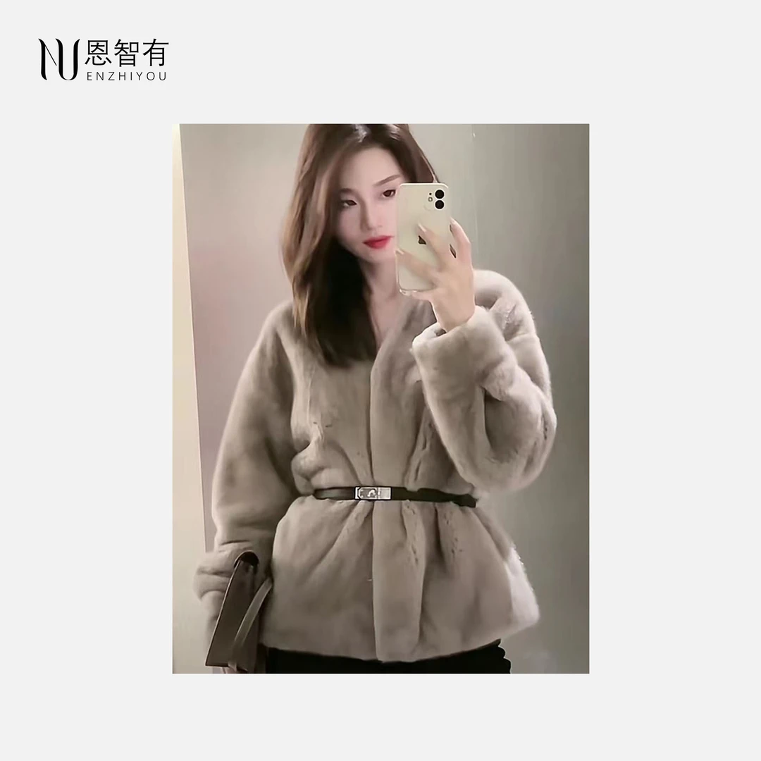 【恩智有皮草】哥本哈根 原色银兰水貂外套