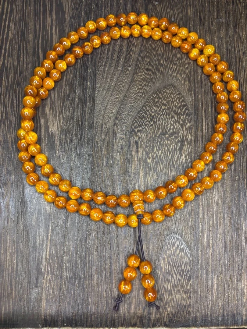 非金属木质手链 金丝海柳108 LQ014（无礼盒）