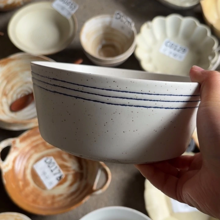 瓷线圈面碗汤碗1个