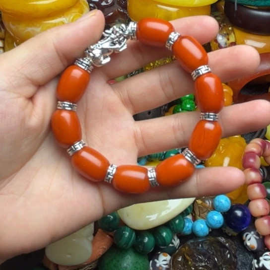 未镶嵌琥珀手串康*玛蜜蜡