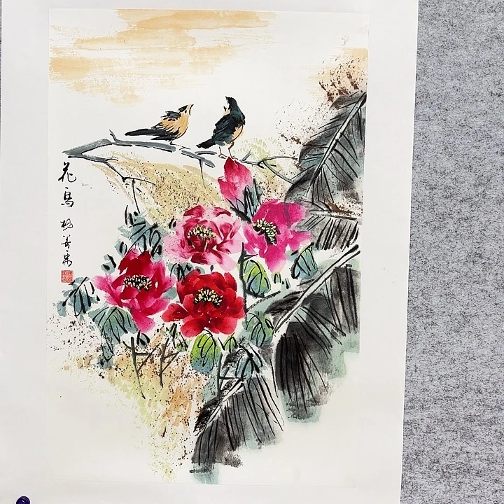 国画花鸟等多种鸟类和鸟类