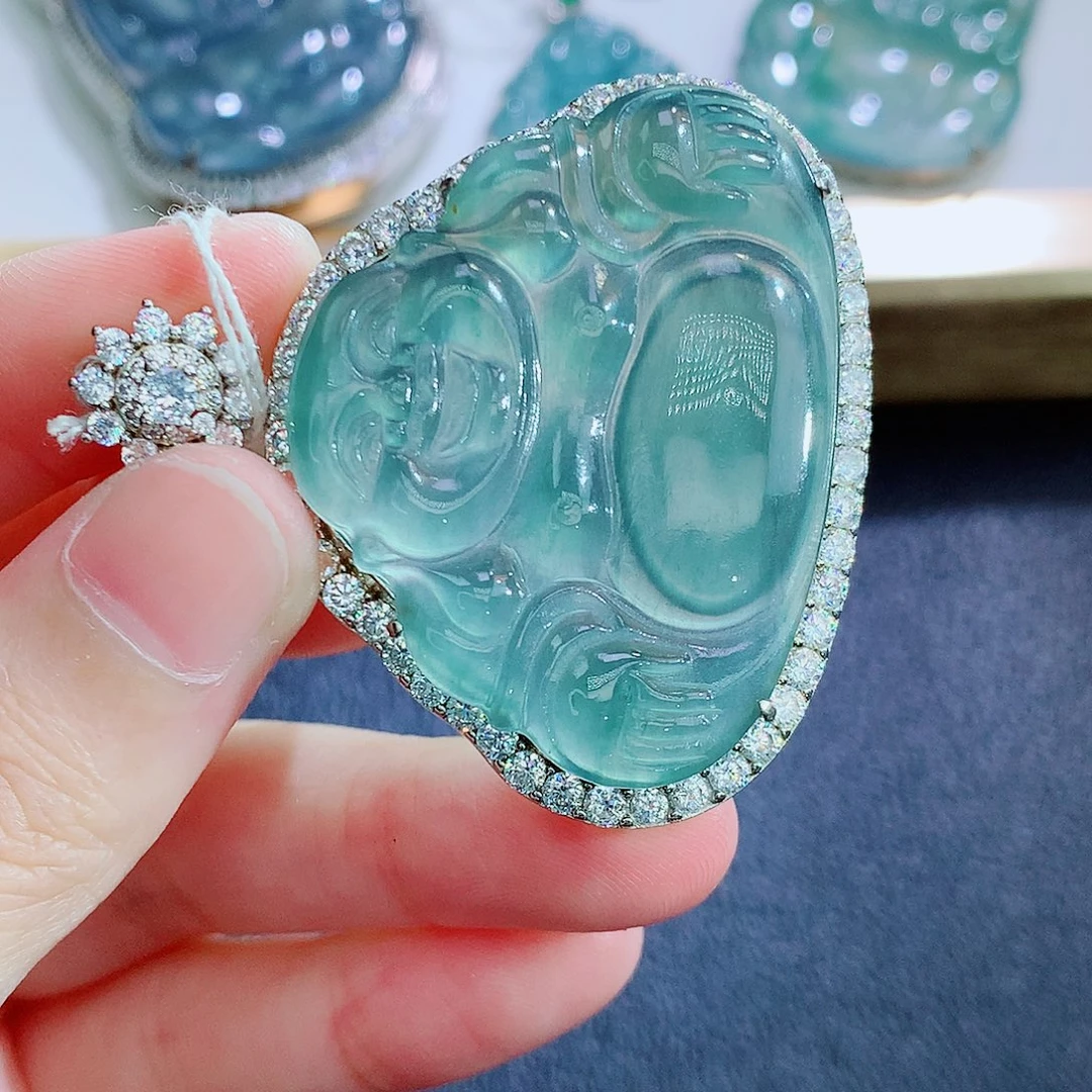 翡翠银S925镶嵌颈饰翡翠