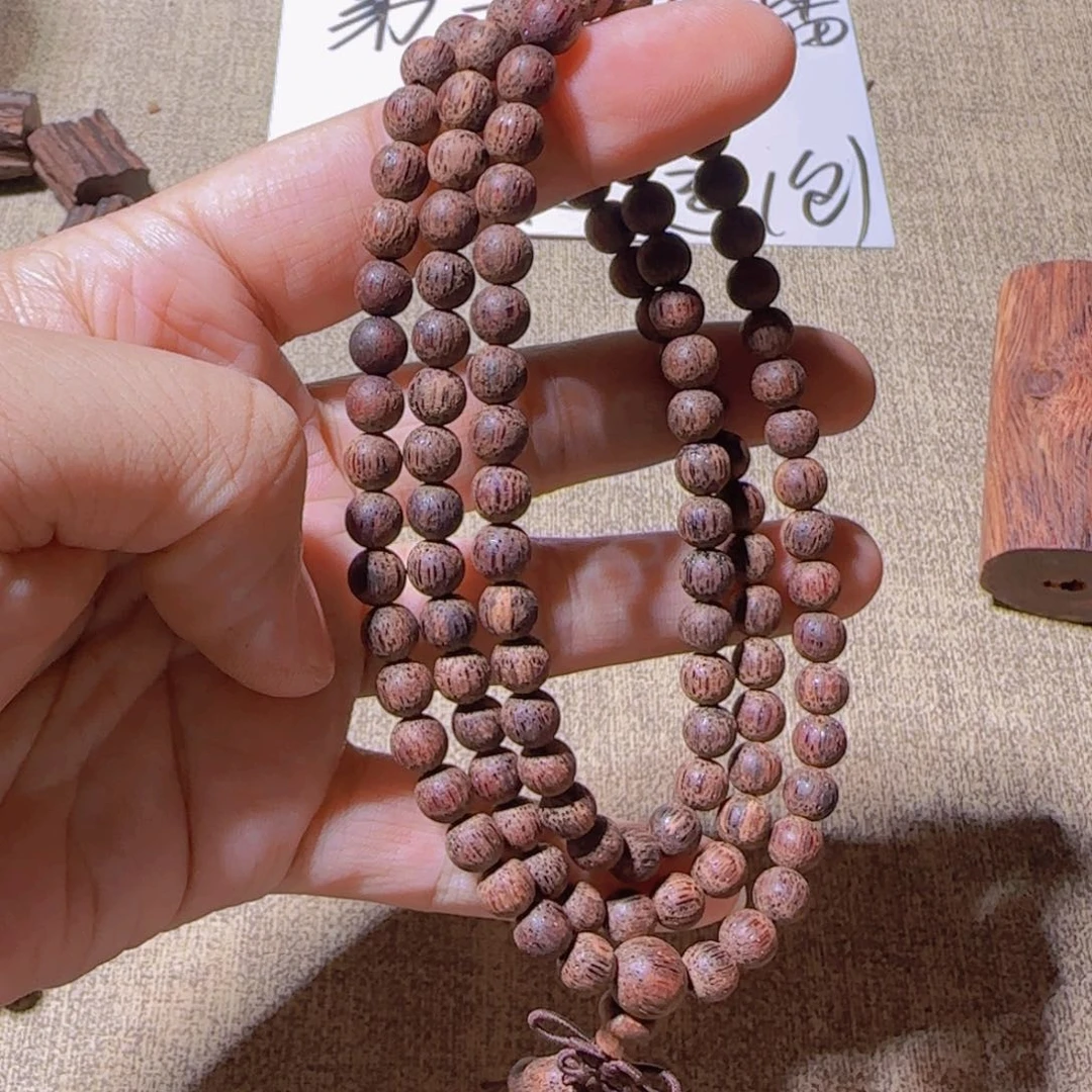 藤类降真香白油0.6*108圆珠手串