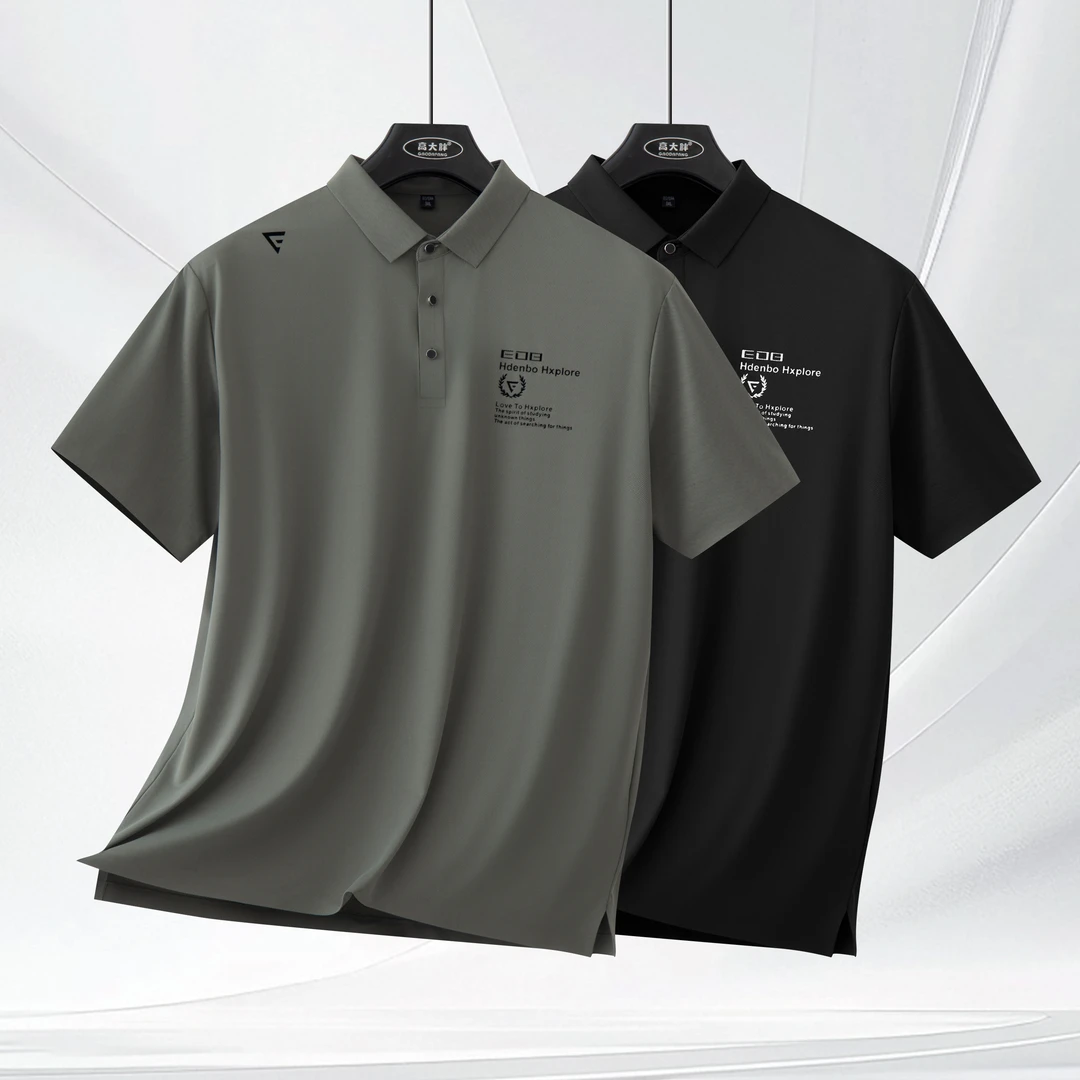 高大胖大码男装夏季新款商务休闲翻领POIO衫加大加肥短袖