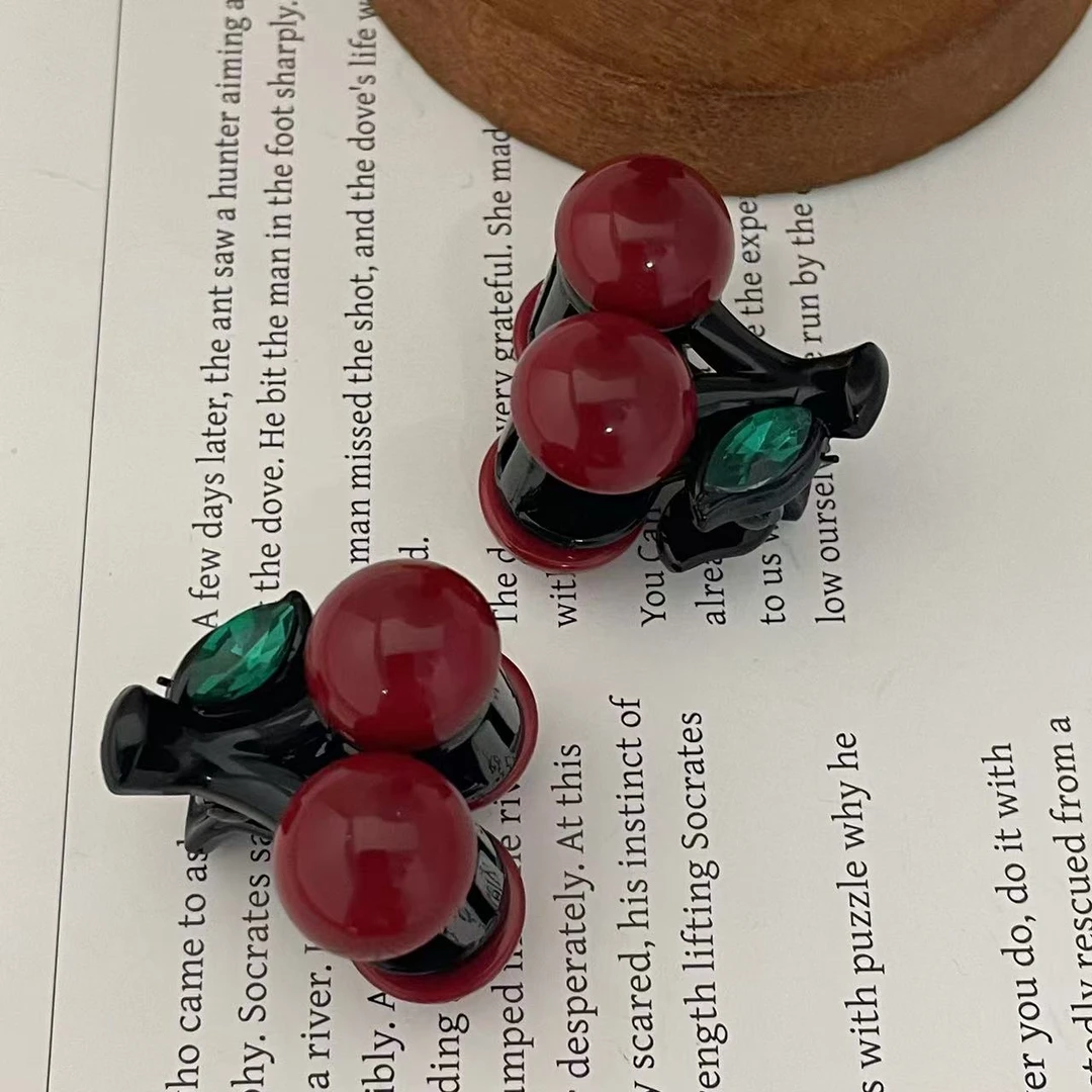 【樱桃】气质红色樱桃MINI小抓夹  SG1029