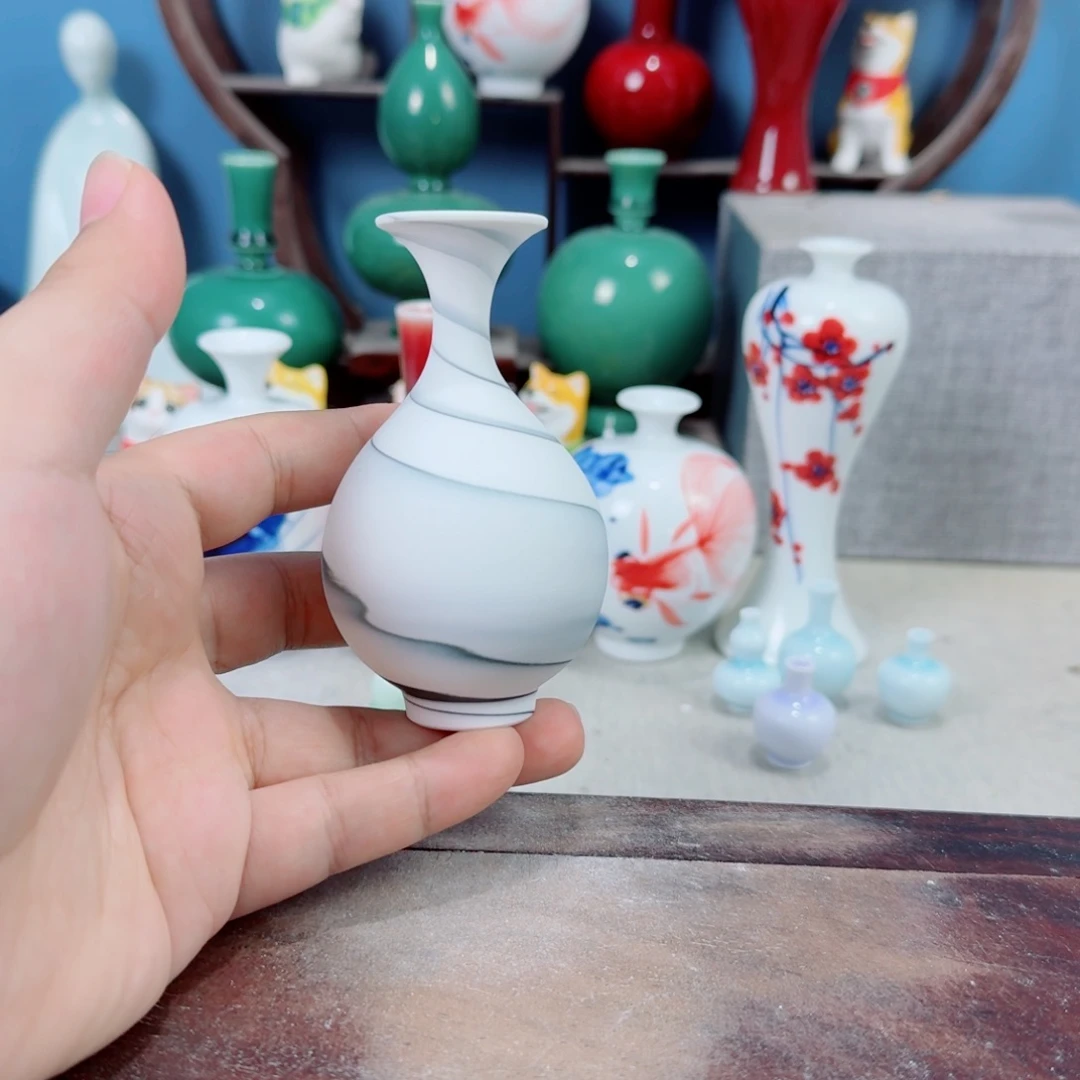 陶瓷手工小花器摆件