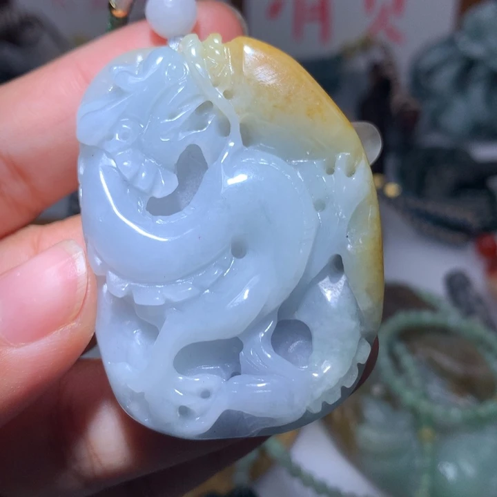 翡翠颈饰未镶嵌保真天然A货翡翠