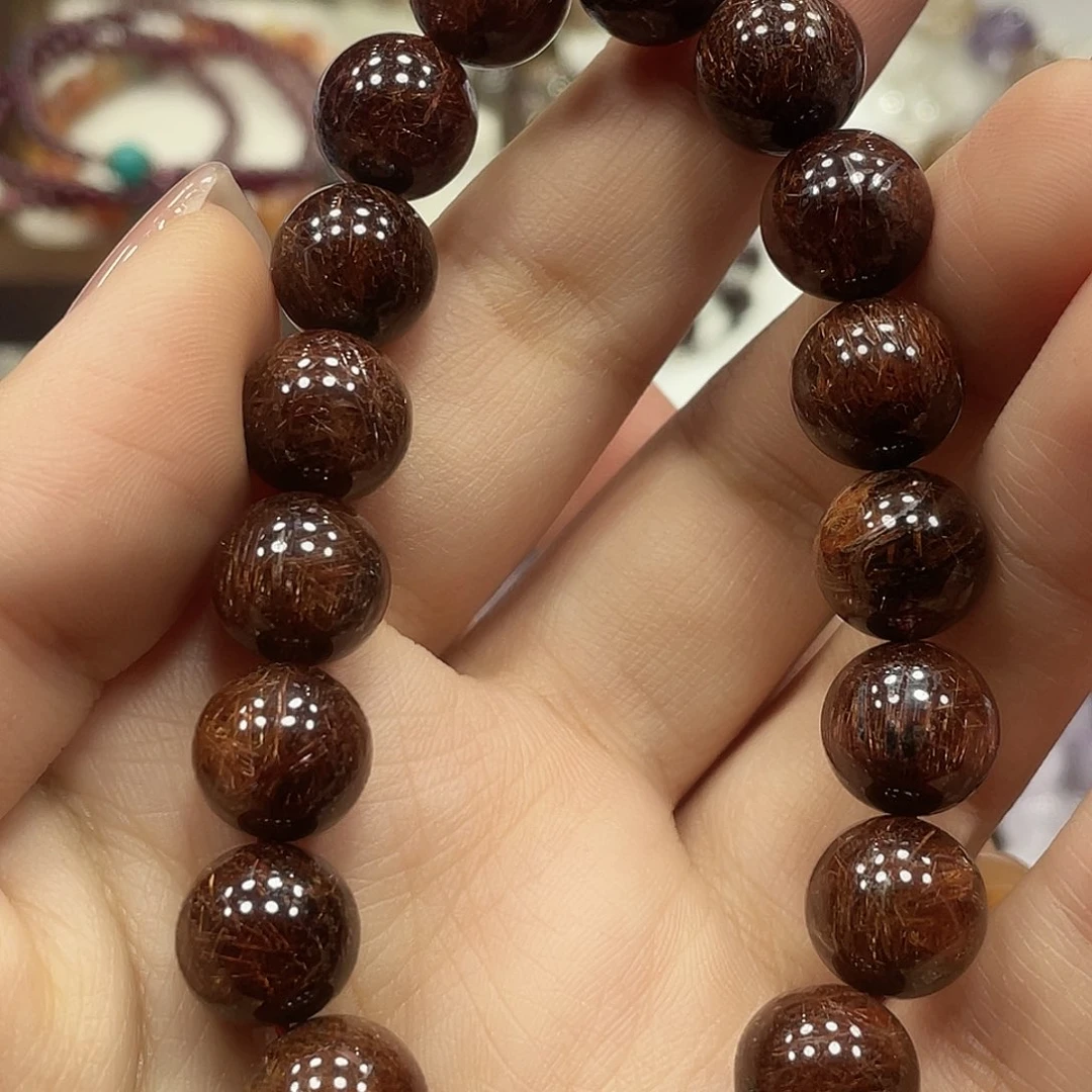 手链水晶未镶嵌铜发晶手串11M+