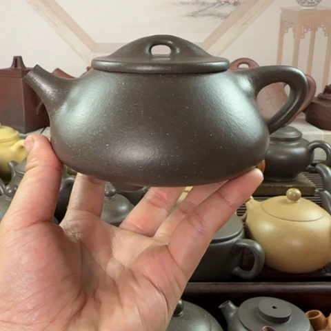 茶壶紫砂梨皮天青300cc