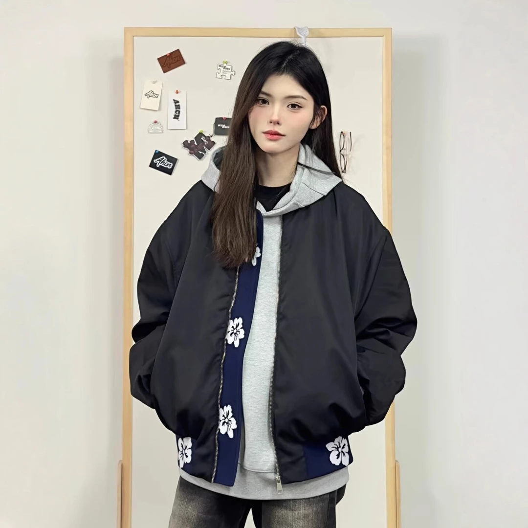 2025春秋痞帅外套男ins高街潮牌港风日系原宿风韩版潮流宽松夹克