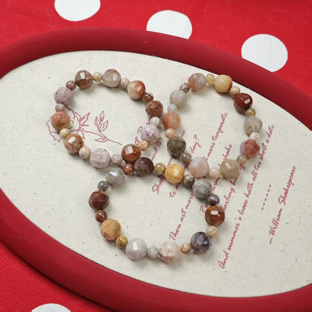 【珊珊2.0】石英质玉切面圆珠设计手链12+（多样发其一）YS177