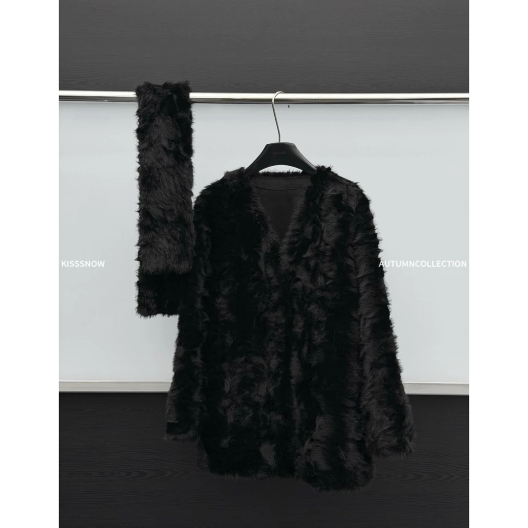 人造皮草 【KS】新 ZB围巾毛毛外套