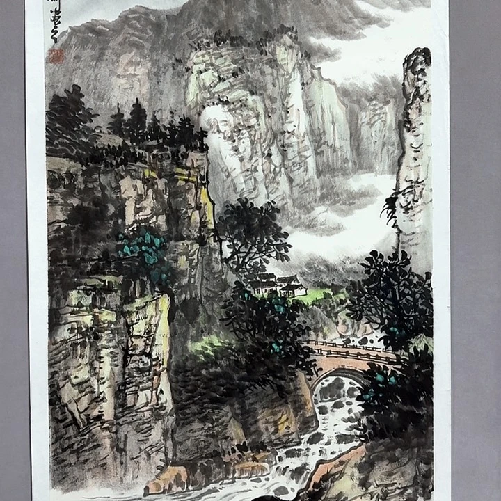 国画亲笔手绘放心去藏