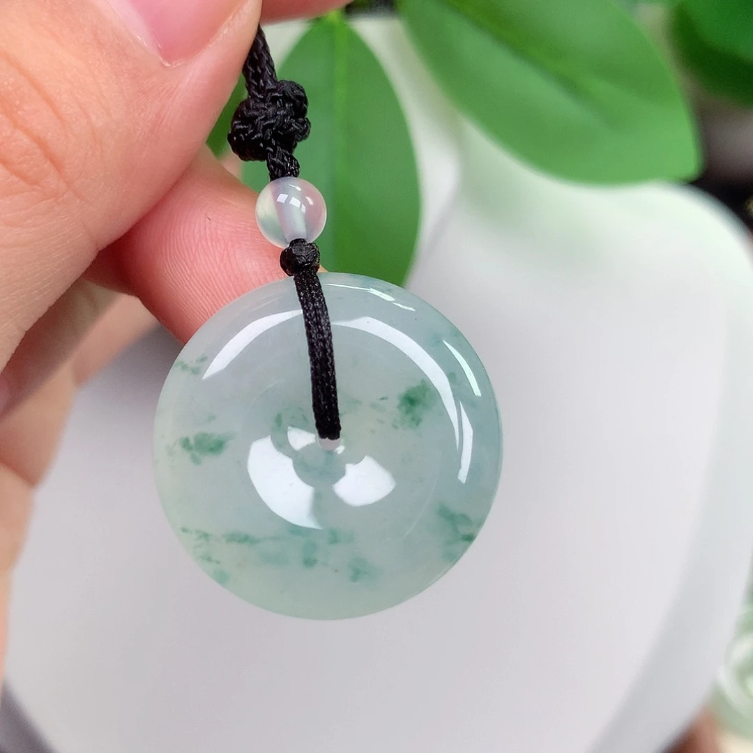 颈饰未镶嵌翡翠平安扣 24.2x5.2mm