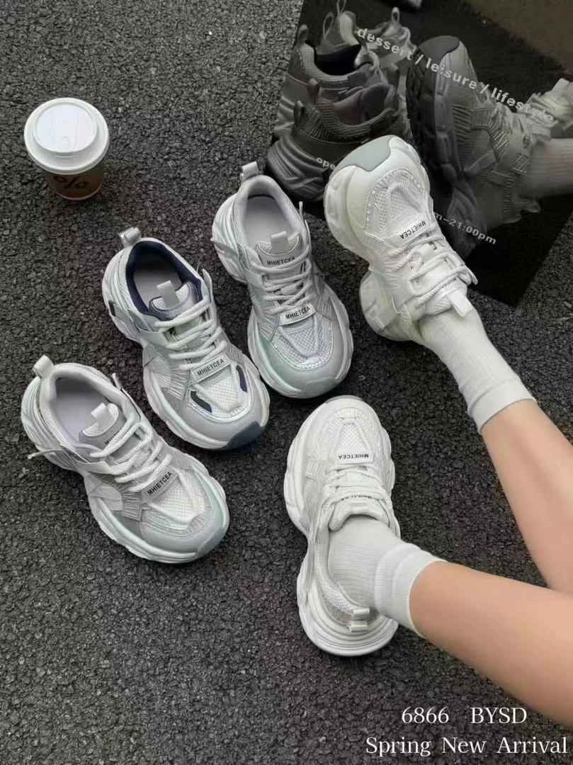 欧货老爹鞋女2025新款春季百搭圆头网布透气休闲运动鞋潮6866G