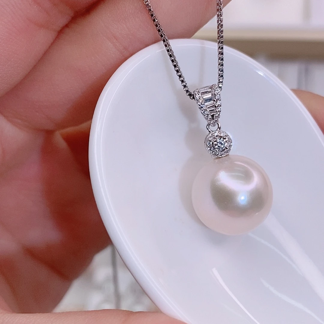 花***事淡水珍珠银S925镶嵌颈饰13➕