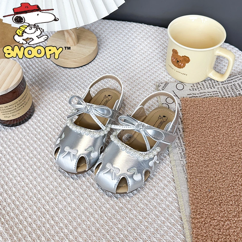 Snoopy/史努比女童凉鞋夏季芭蕾风仙女凉鞋森系女宝宝防滑公主鞋