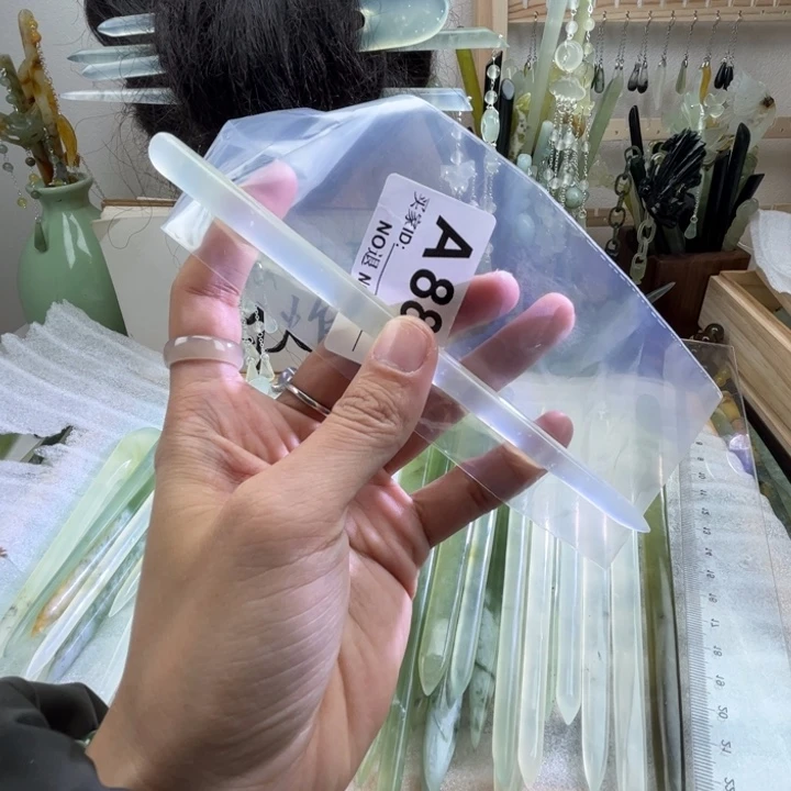 蛇纹石玉发饰未镶嵌i*7