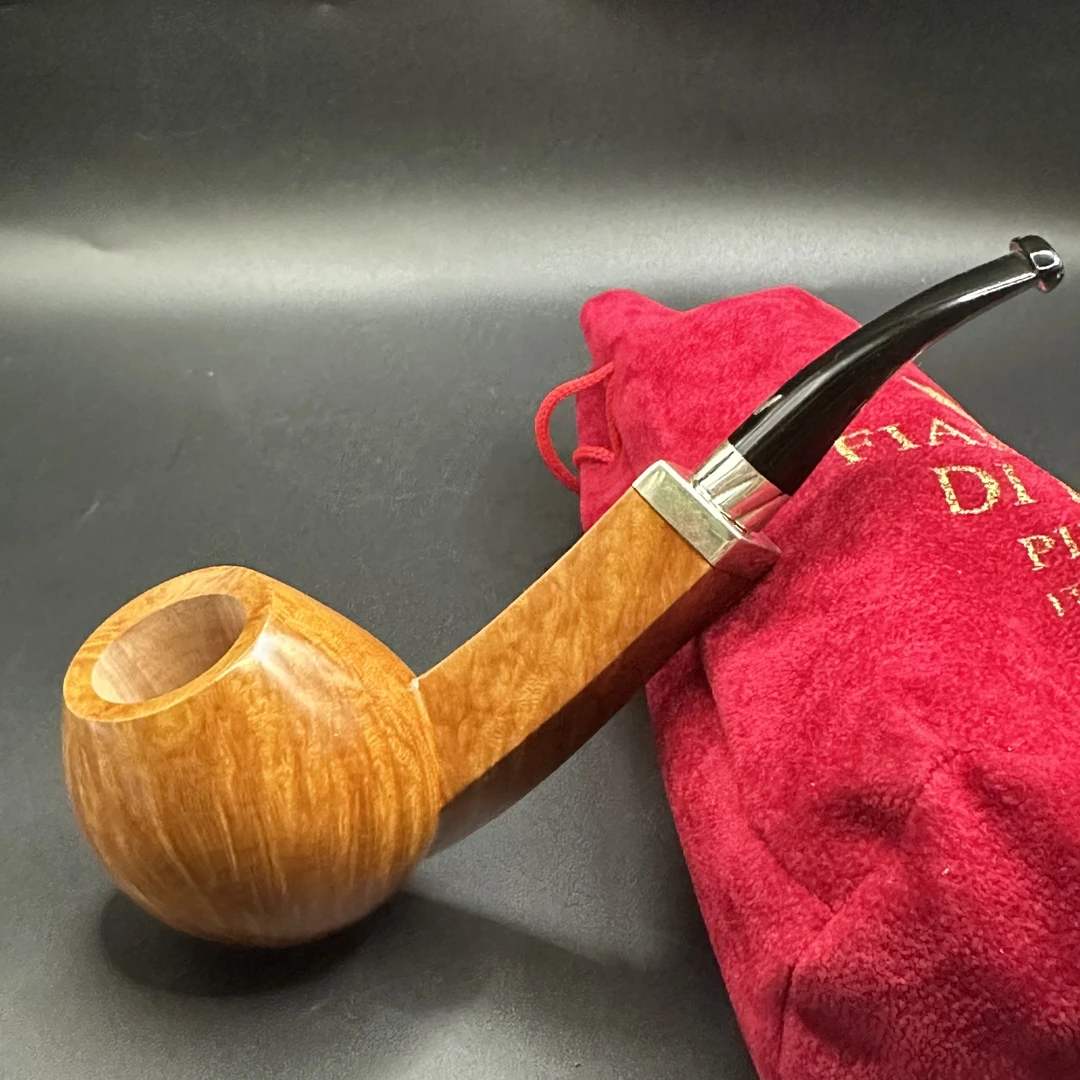 意大利火焰王手工定制原木双火焰刀锋大苹果石楠木烟斗烟具