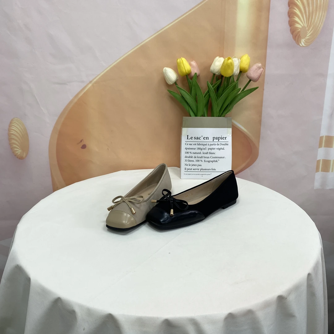 991-1春秋新款时尚舒适百搭拼接平底单鞋F