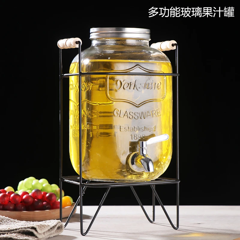 瓶糖盅多功能饮料桶商用容器玻璃罐酒坛啤酒桶密封罐冷水壶网红