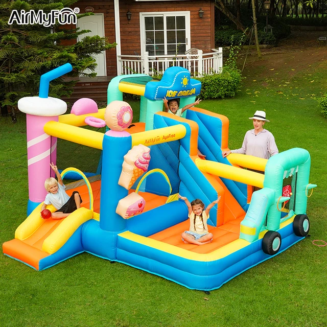 AirMyFun美食屋儿童充气城堡室内小型家用蹦蹦床户外大型淘气堡