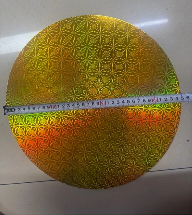 镭射金色圆形硬卡纸