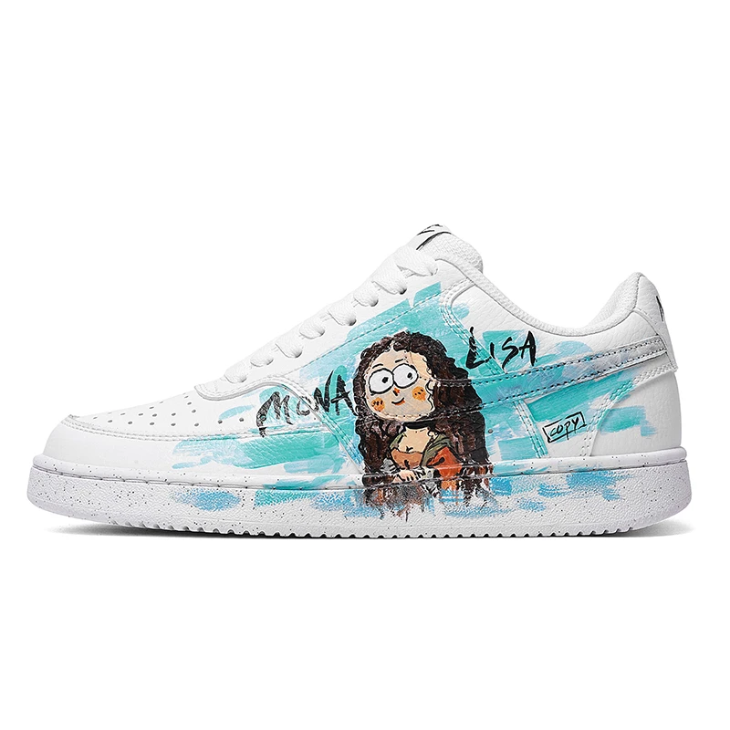 NIKE/耐克Court Vision 1定制球鞋抽象派艺术低帮板鞋DH2987-101