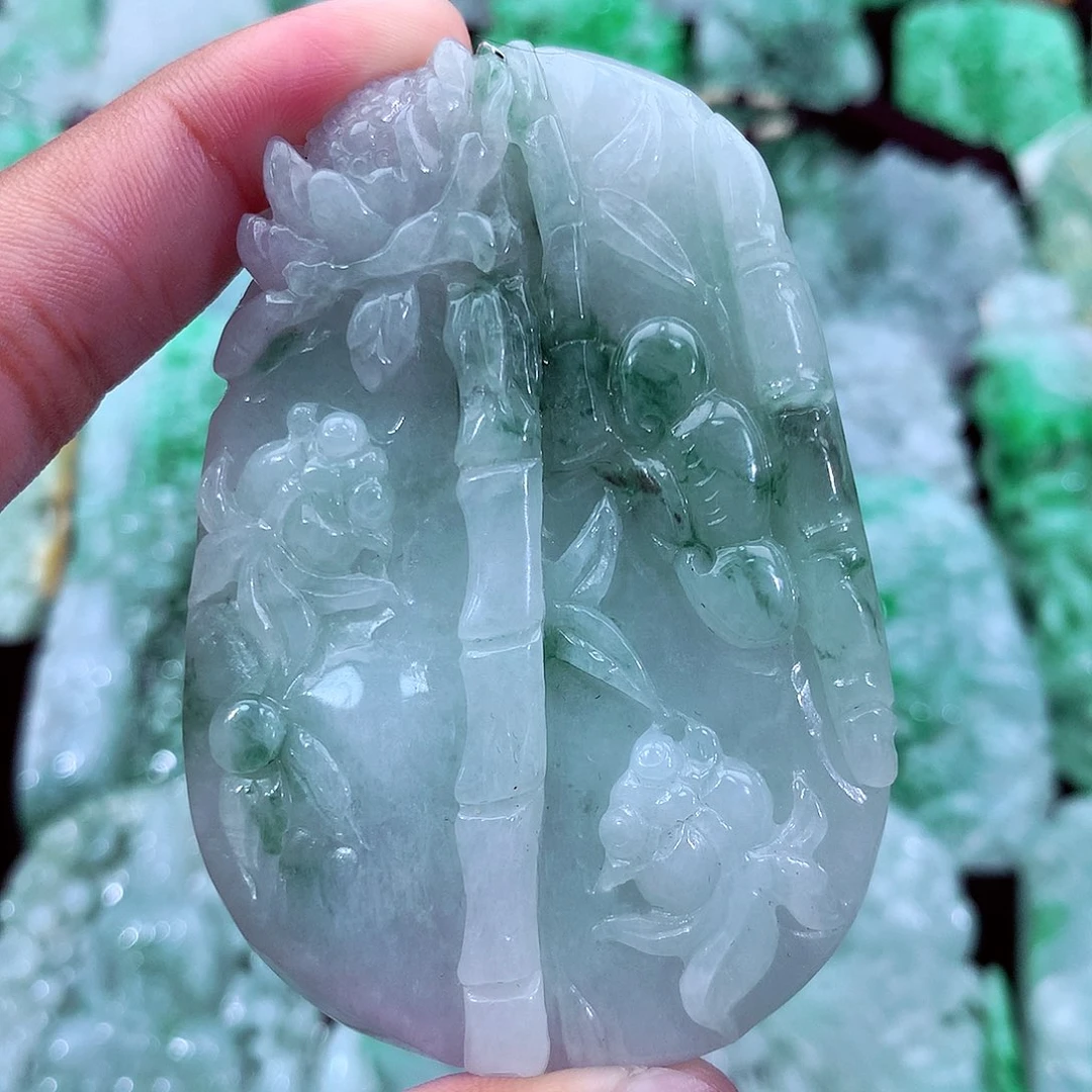 翡翠未镶嵌吊坠(不含链)