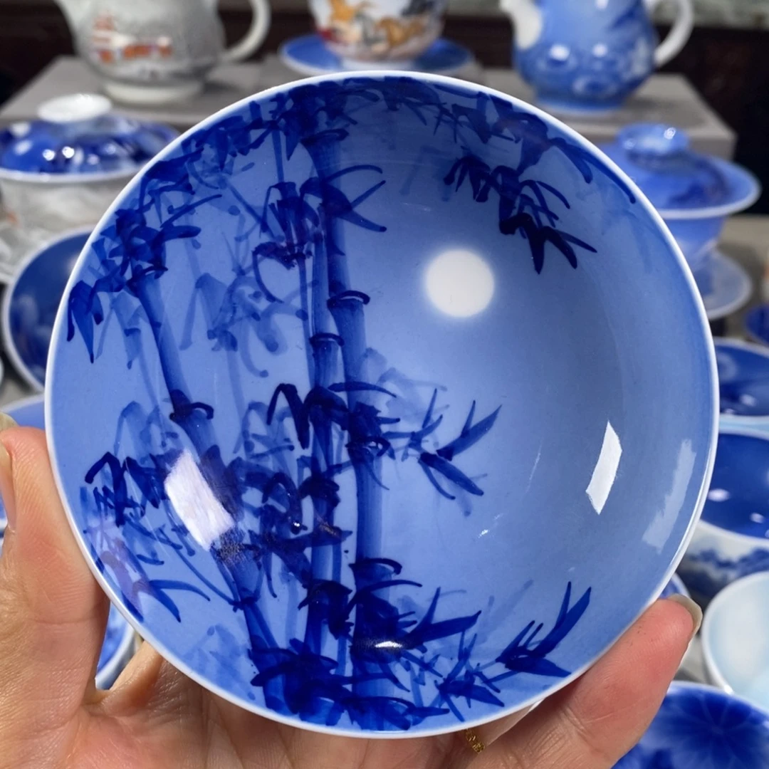 青花竹子主人杯杯