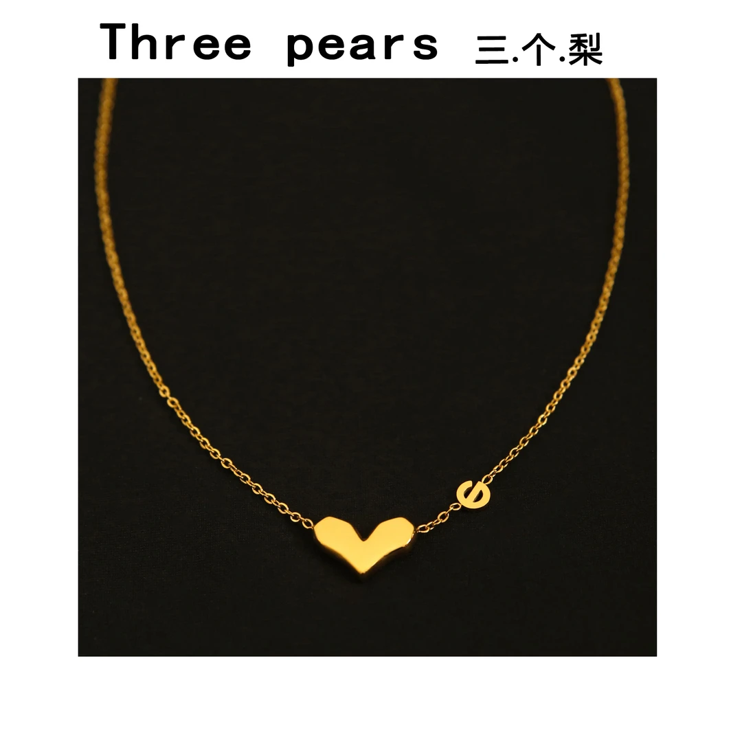 钛钢项链 女士异型桃心项链Z9020-05