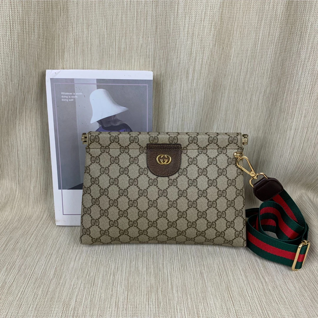 95新 GUCCI/古驰 老花夹子包/EE09610036/0036
