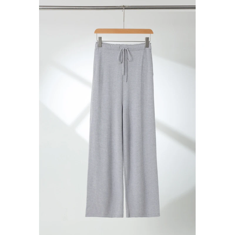 RENAIJING【平凡之路】2024新款扬子纱系列百搭阔腿裤针织显瘦休闲