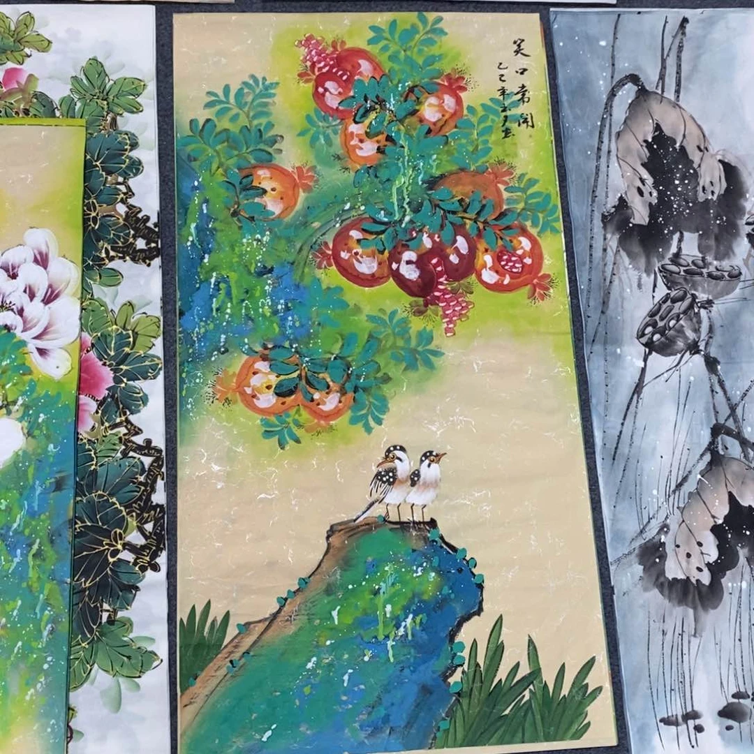 国画尺寸100✖️50三尺手绘画